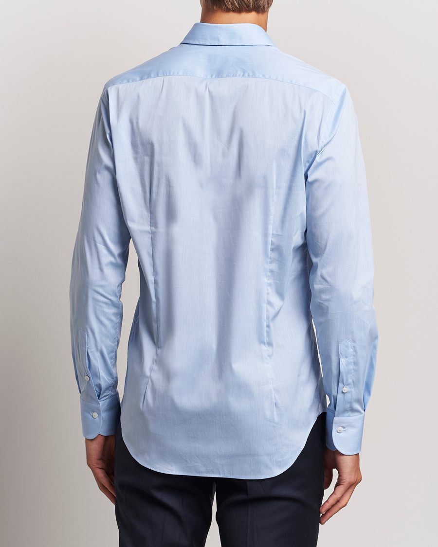 Mies | Kauluspaidat | Grigio | Stretch Popeline Dress Shirt Light Blue