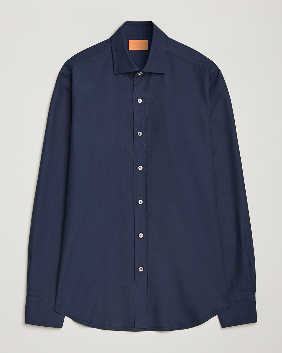 Mies | Kauluspaidat | Grigio | Cotton Twill Shirt Navy