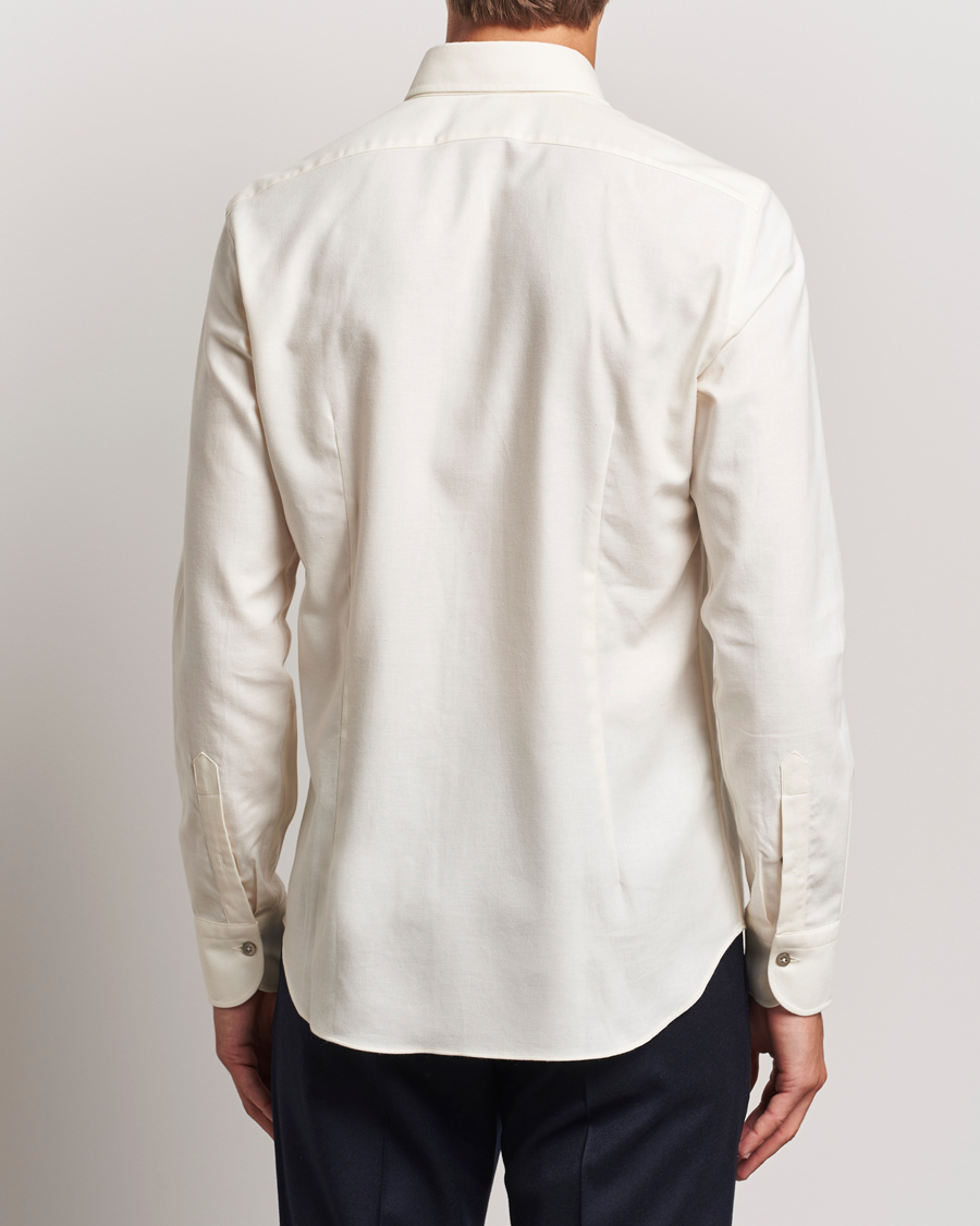 Mies | Kauluspaidat | Grigio | Cotton Twill Shirt Off White