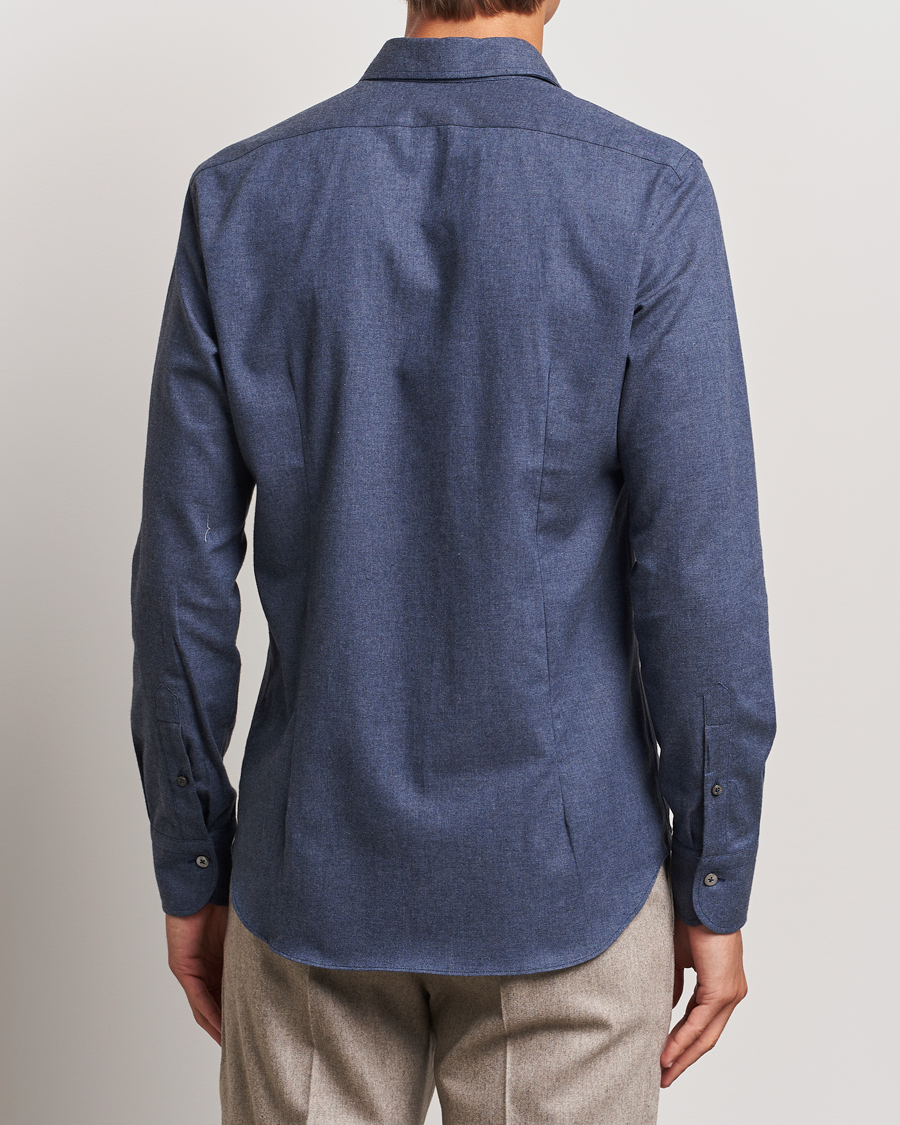 Mies | Kauluspaidat | Grigio | Washed Flannel Shirt Navy