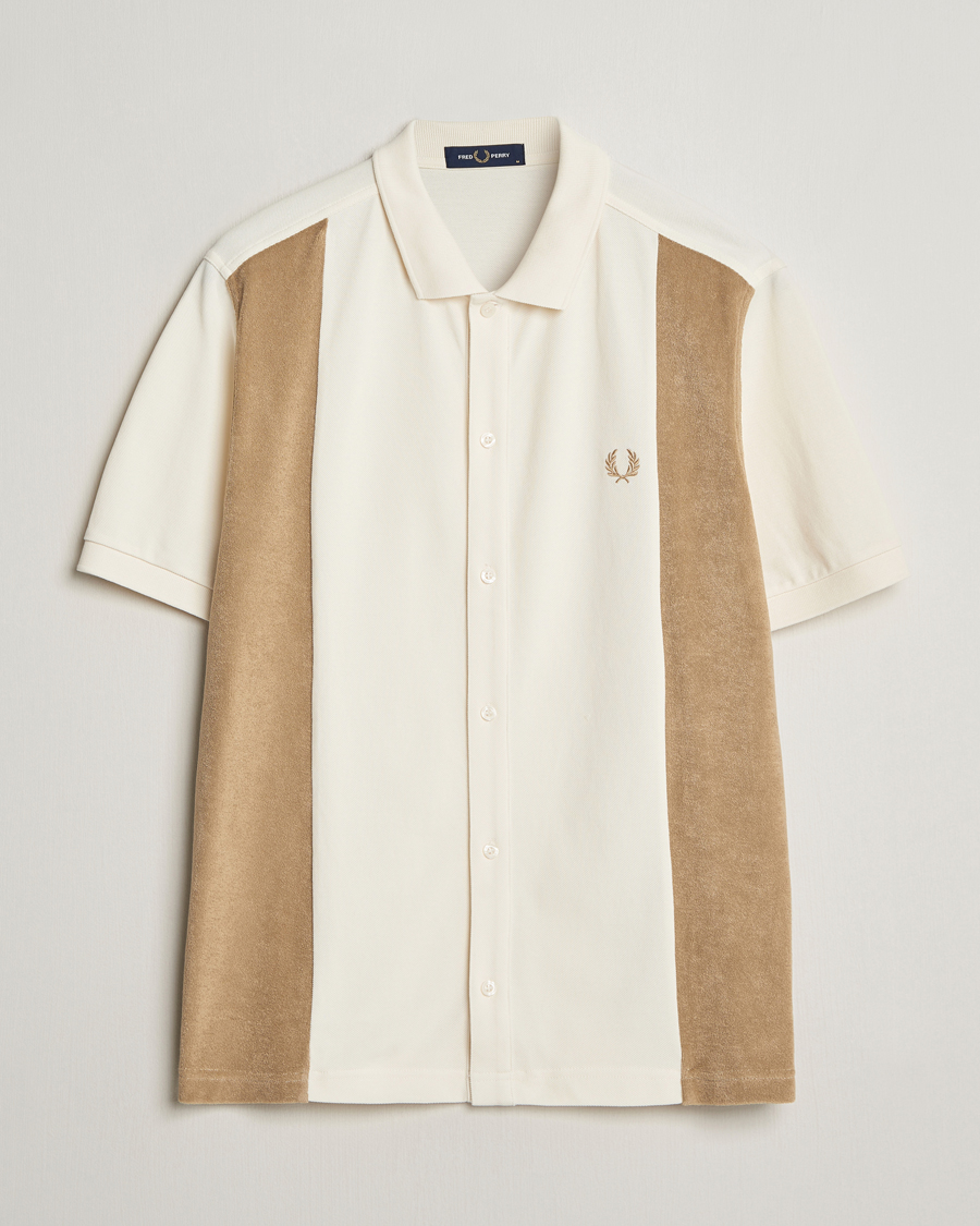 Mies | Kauluspaidat | Fred Perry | Towelling Panel Polo Short Sleeve Shirt Ecru