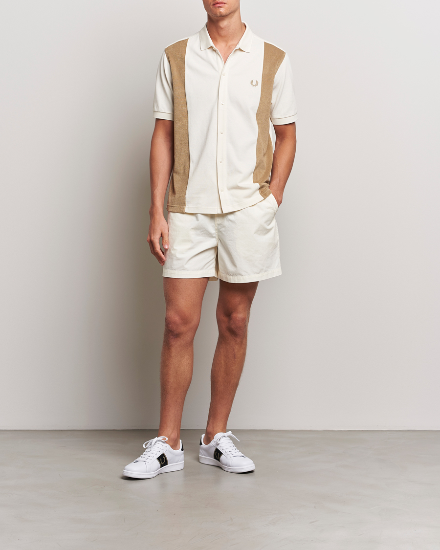 Mies | Kauluspaidat | Fred Perry | Towelling Panel Polo Short Sleeve Shirt Ecru