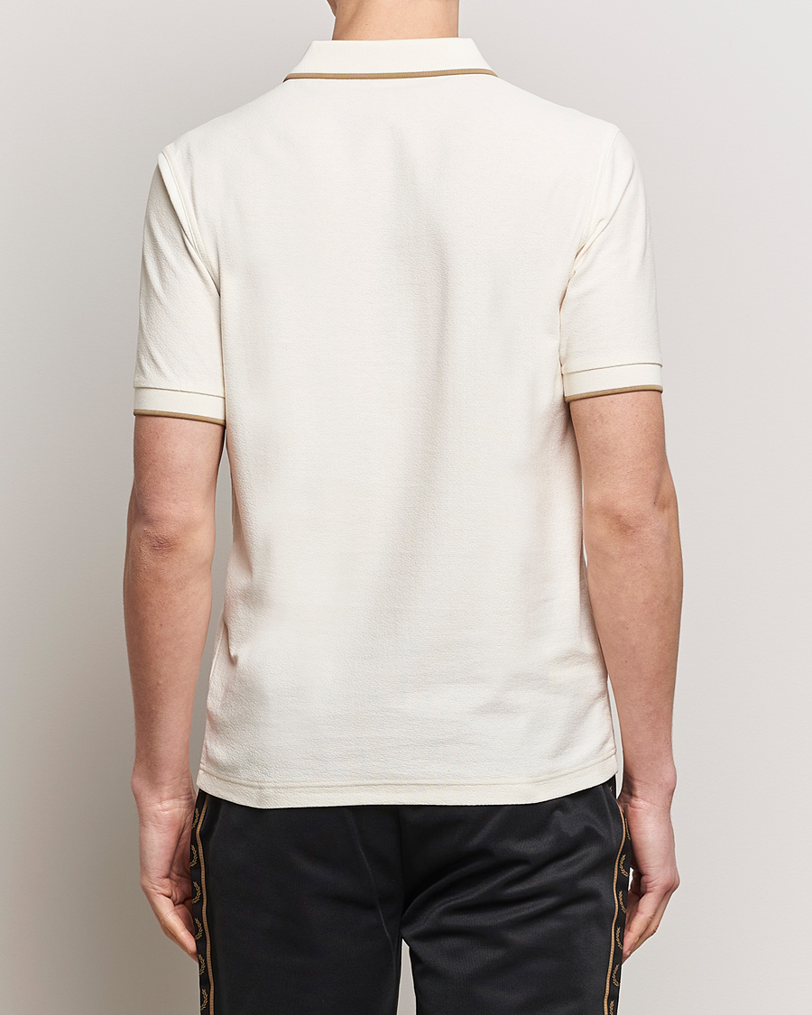 Mies | Pikeet | Fred Perry | Crépe Half Zip Polo Ecru