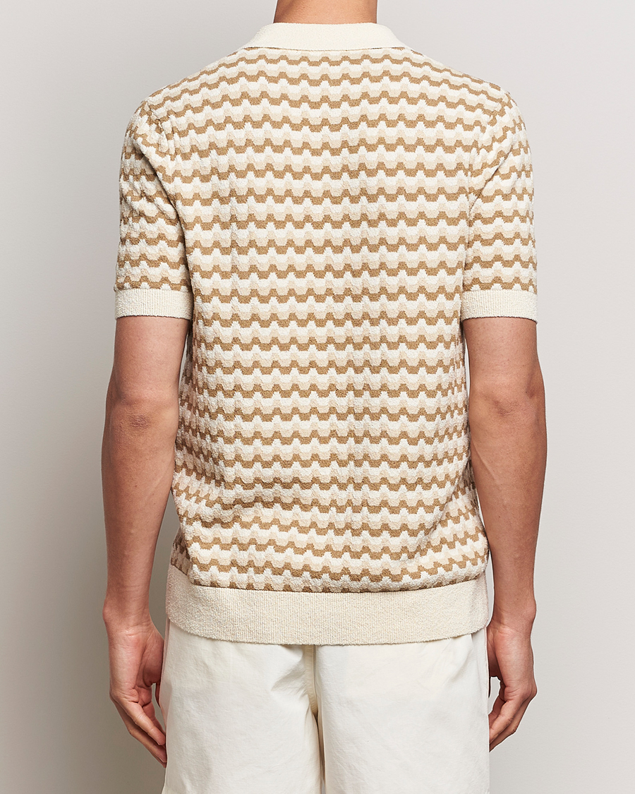 Mies | Pikeet | Fred Perry | Bouclé Jacquard Knitted Polo Ecru
