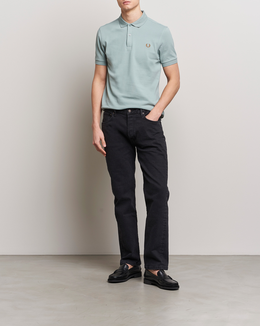 Mies | Pikeet | Fred Perry | Plain Polo Shirt Silver Blue