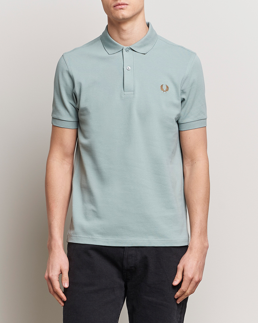 Mies | Best of British | Fred Perry | Plain Polo Shirt Silver Blue
