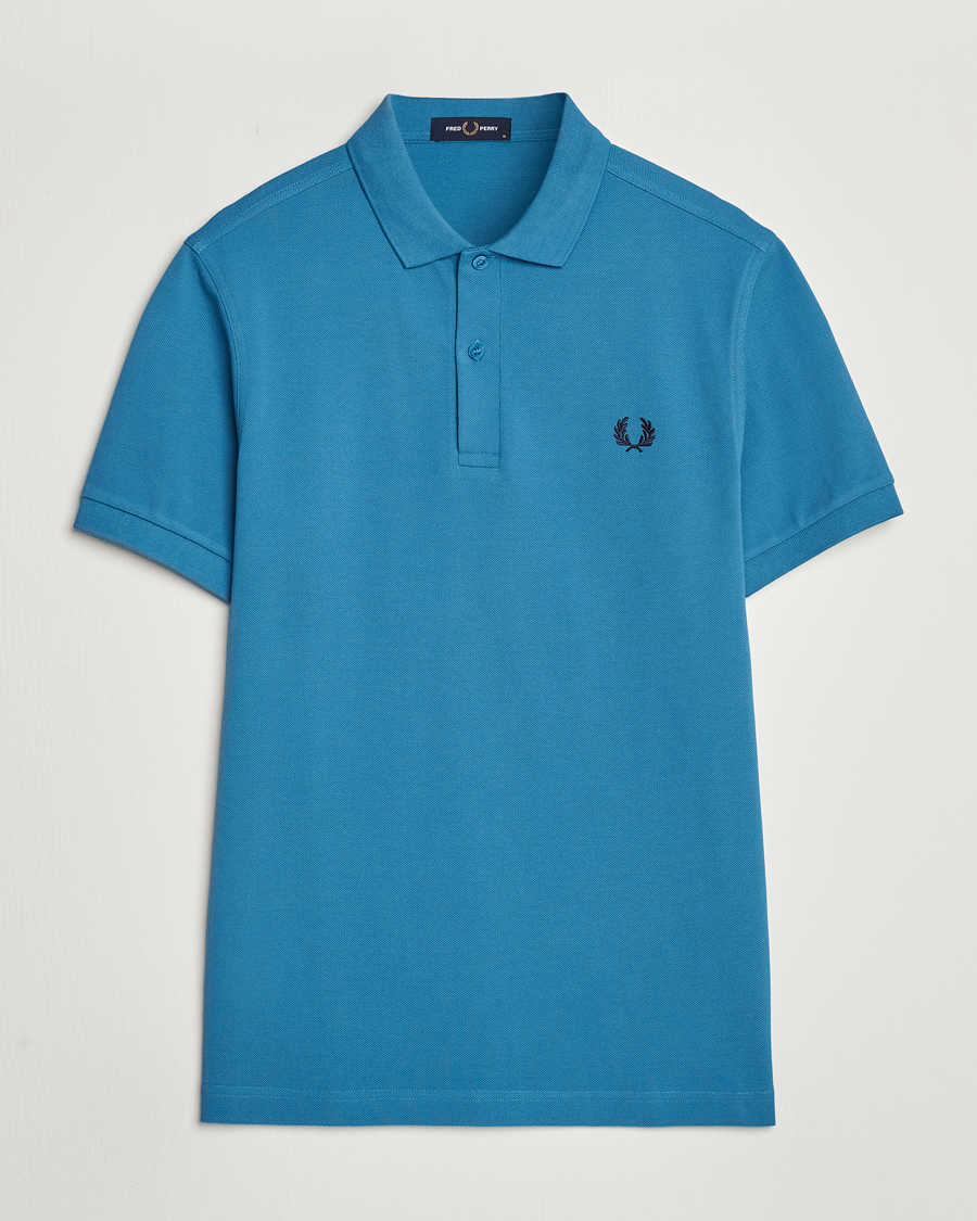 Mies | Pikeet | Fred Perry | Plain Polo Shirt Ocean Blue