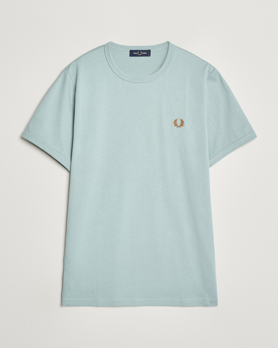 Mies | T-paidat | Fred Perry | Ringer T-Shirt Silver Blue