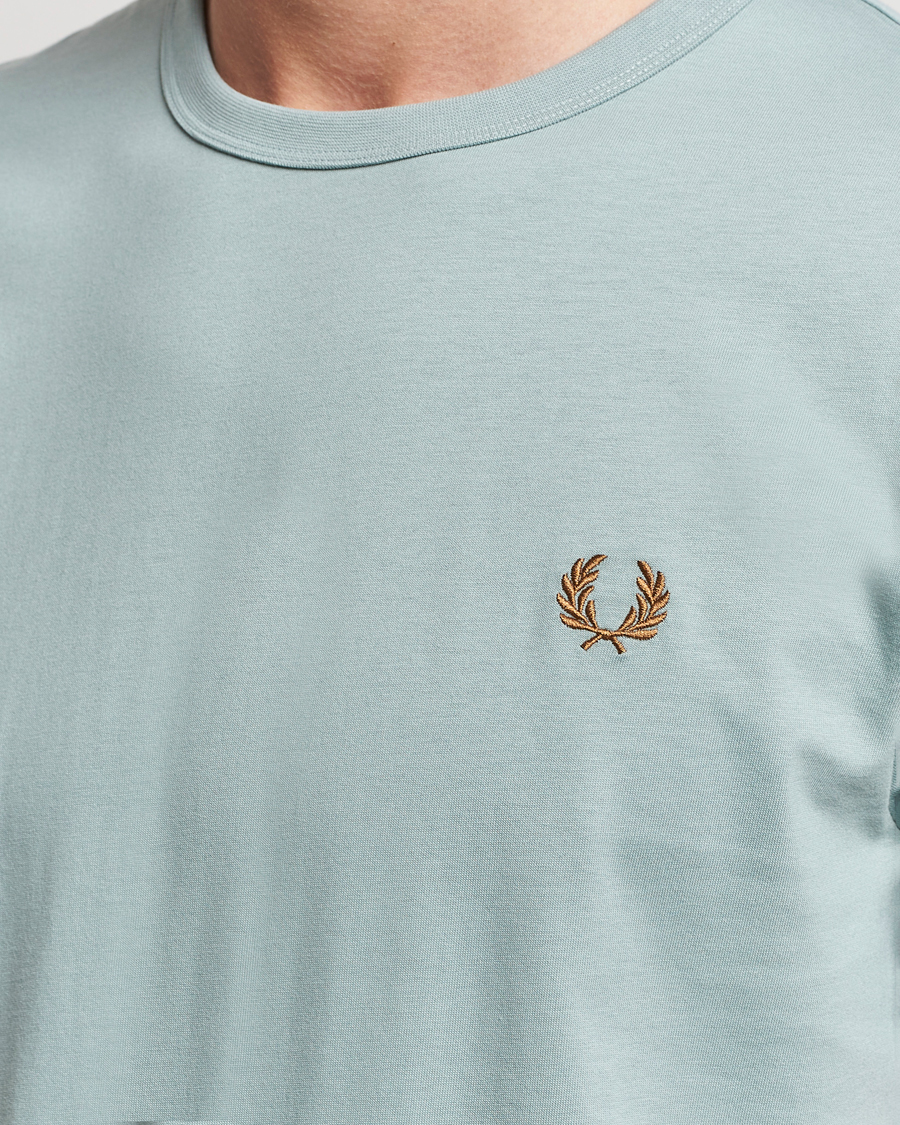 Mies | T-paidat | Fred Perry | Ringer T-Shirt Silver Blue