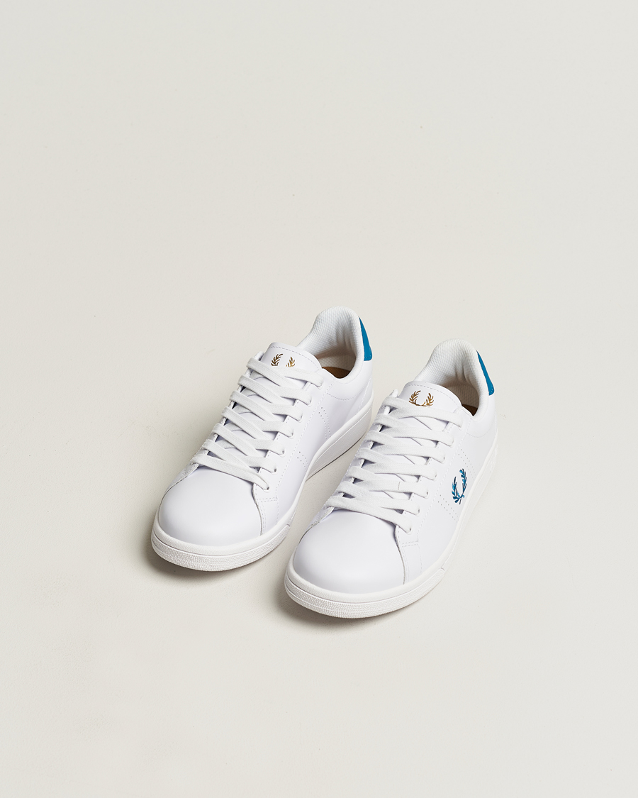 Mies | Valkoiset tennarit | Fred Perry | B721 Leather Sneaker White