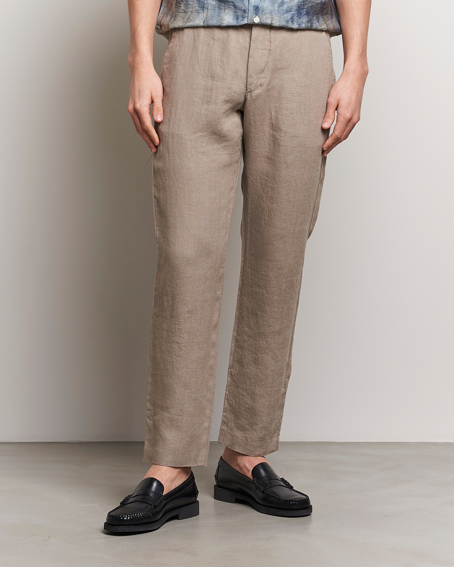 Mies | Housut | NN07 | Theo Linen Trousers Greige