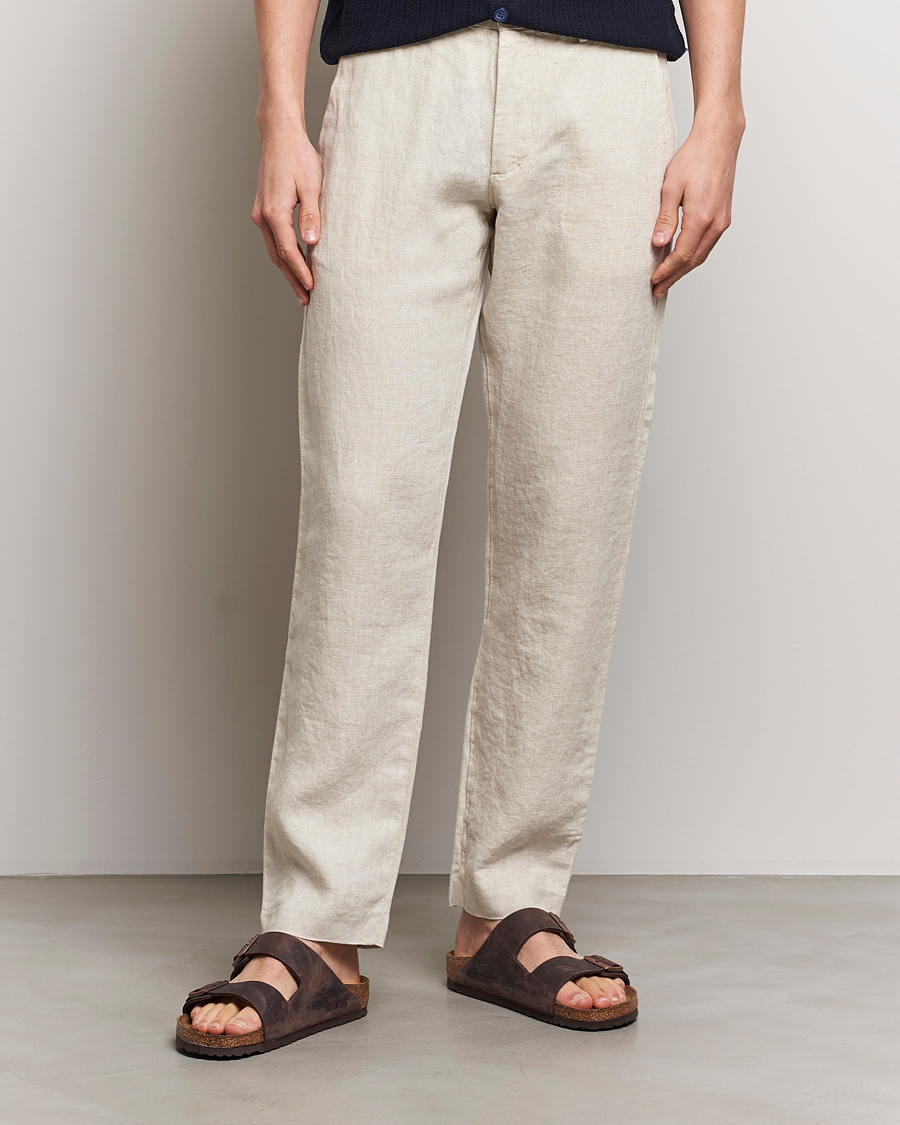 Mies | Housut | NN07 | Theo Linen Trousers Oat