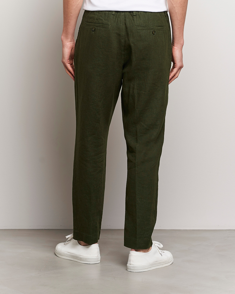 Mies | Housut | NN07 | Billie Linen Drawstring Trousers Rosin Green