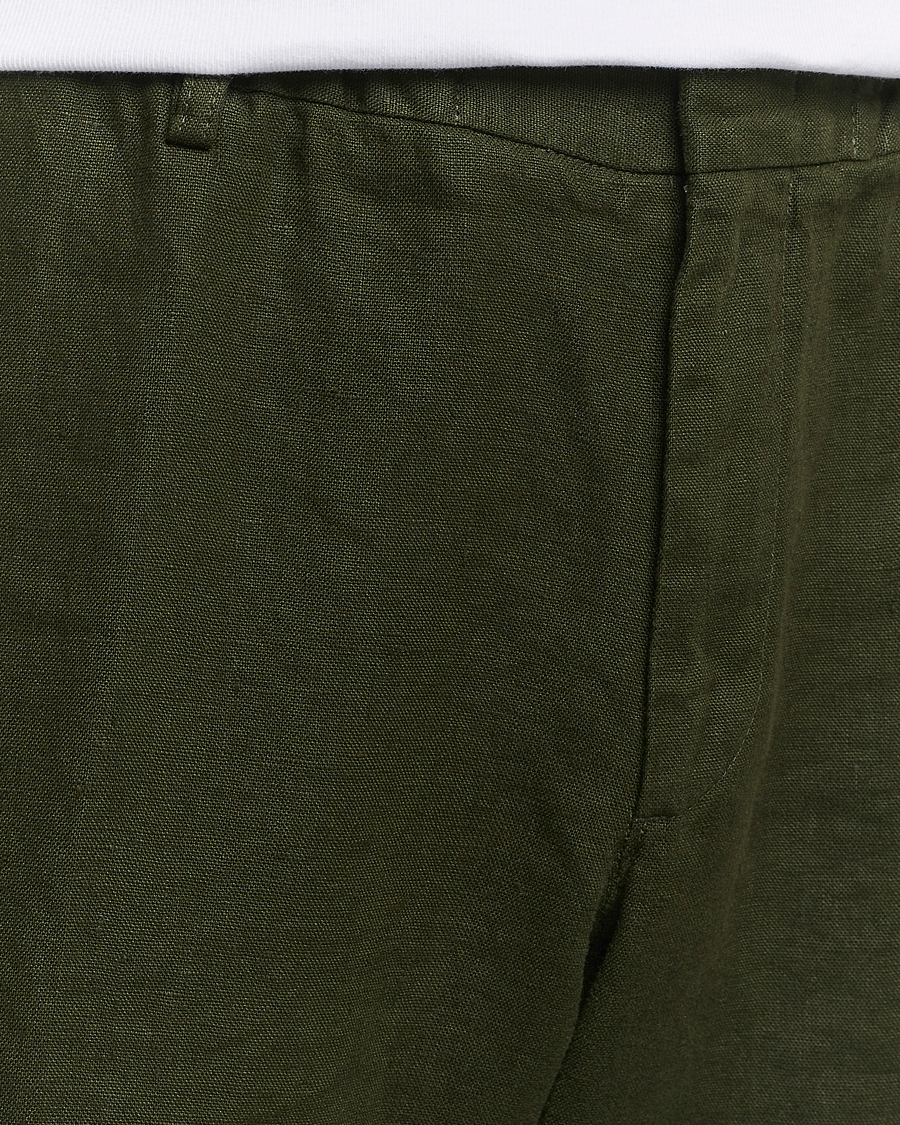 Mies | Housut | NN07 | Billie Linen Drawstring Trousers Rosin Green