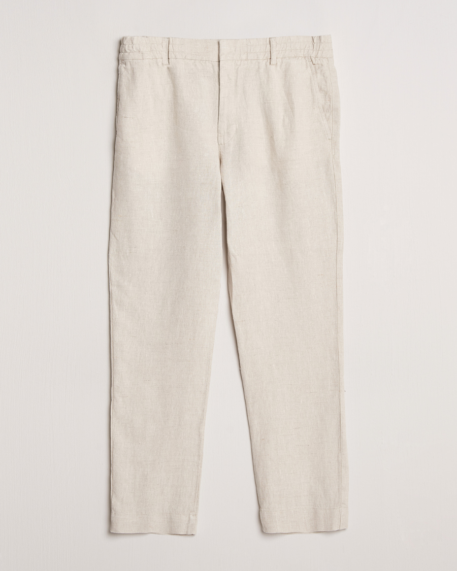 Mies | Housut | NN07 | Billie Linen Drawstring Trousers Oat