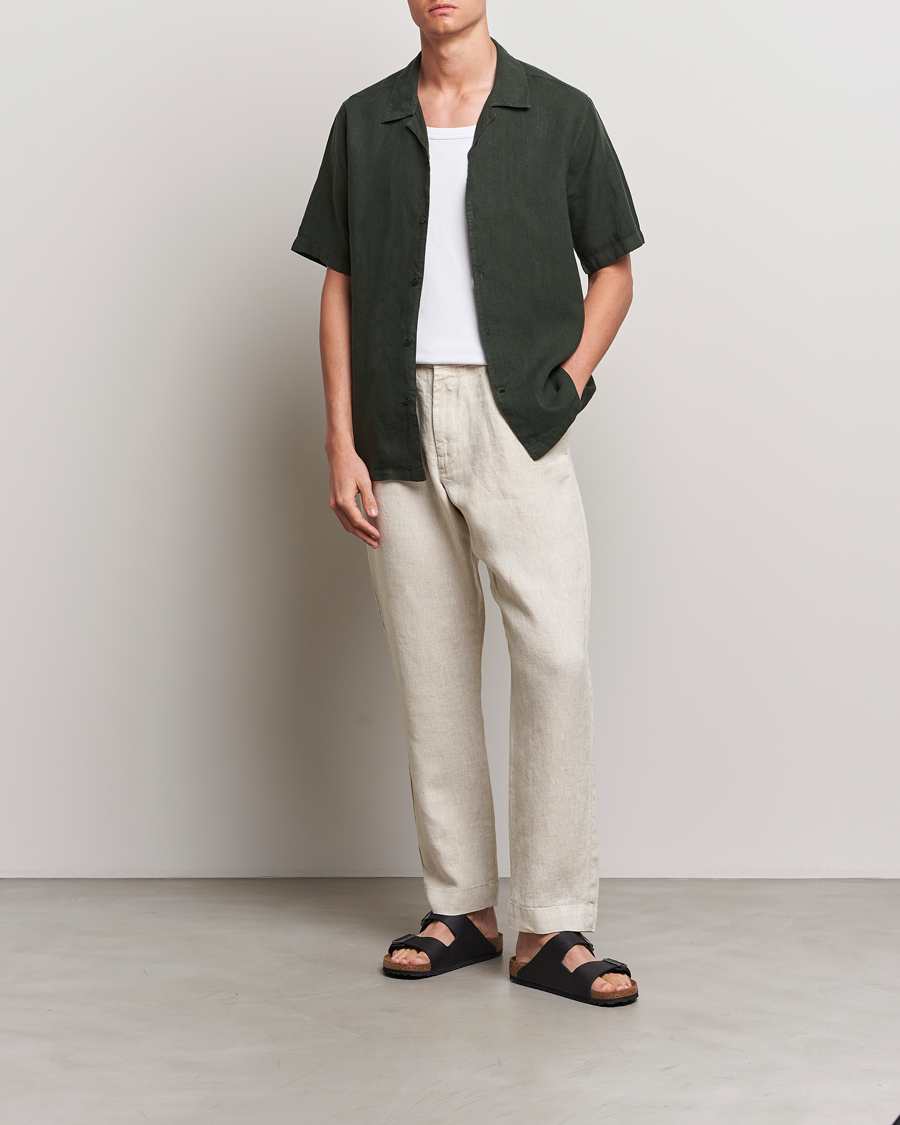 Mies | Housut | NN07 | Billie Linen Drawstring Trousers Oat