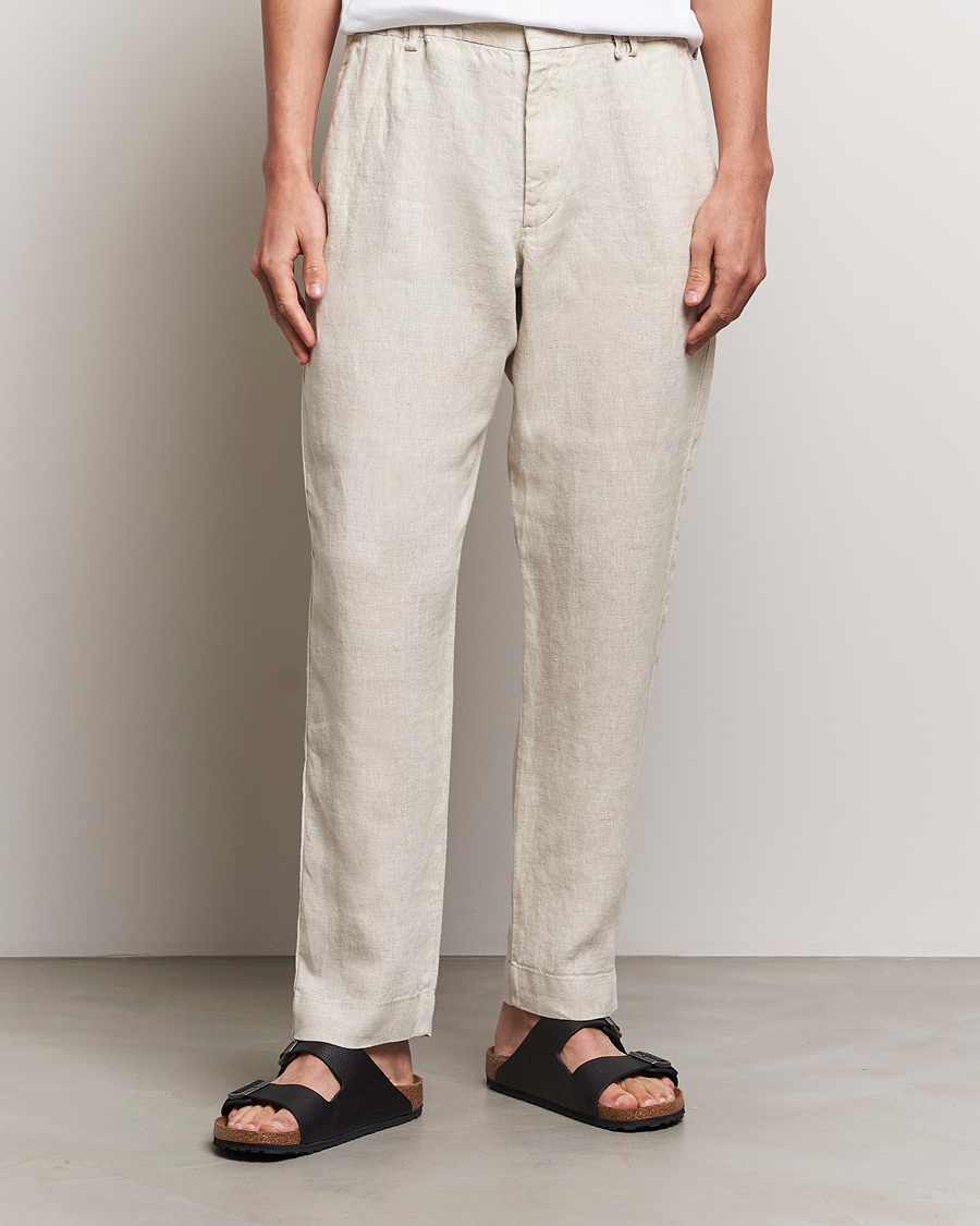 Mies |  | NN07 | Billie Linen Drawstring Trousers Oat