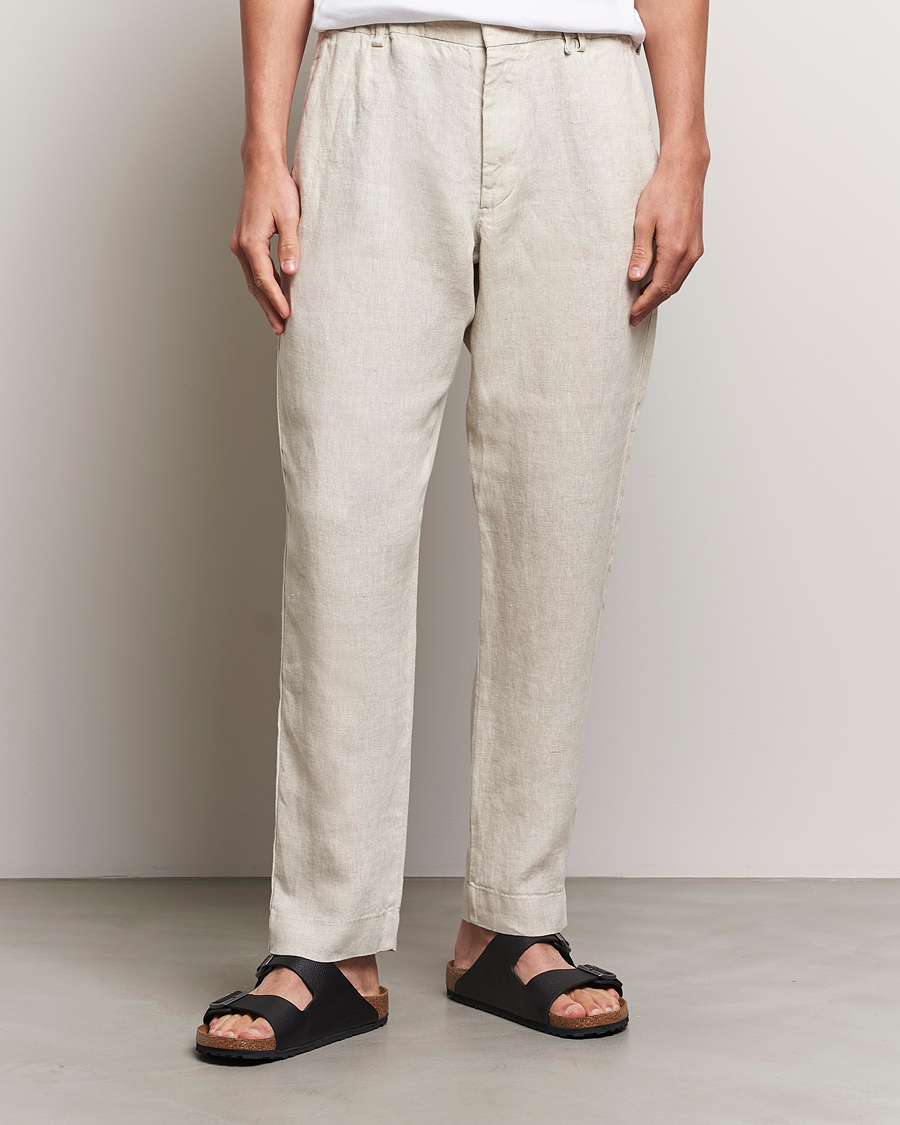 Mies | Housut | NN07 | Billie Linen Drawstring Trousers Oat