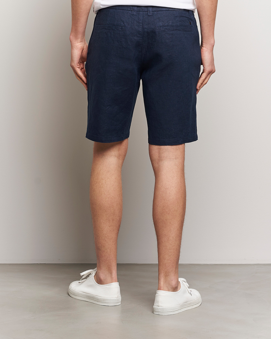 Mies | Shortsit | NN07 | Crown Linen Shorts Navy Blue
