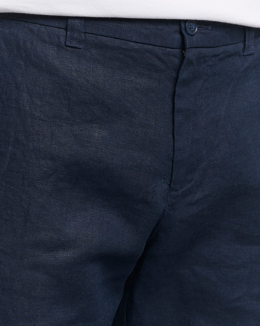 Mies | Shortsit | NN07 | Crown Linen Shorts Navy Blue
