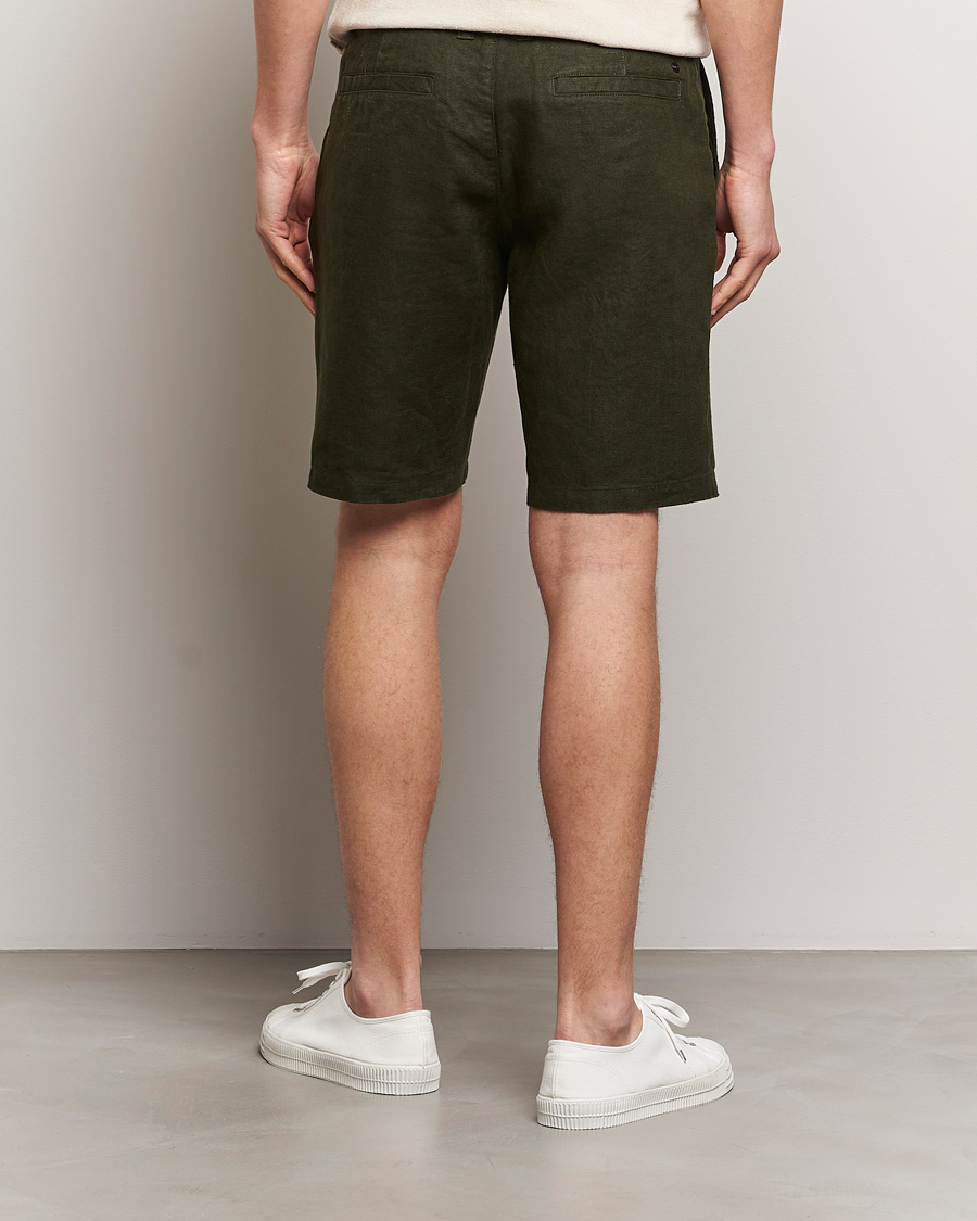 Mies | Shortsit | NN07 | Crown Linen Shorts Rosin Green