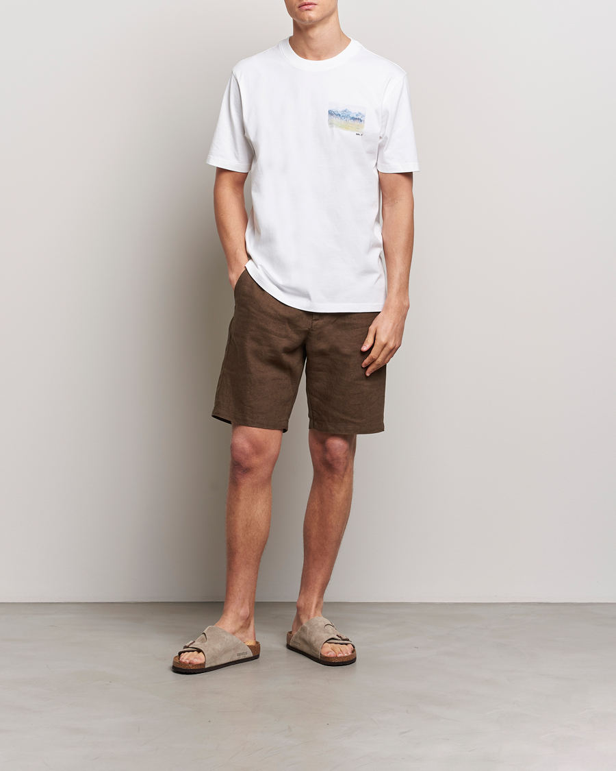 Mies | Shortsit | NN07 | Crown Linen Shorts Cocoa Brown