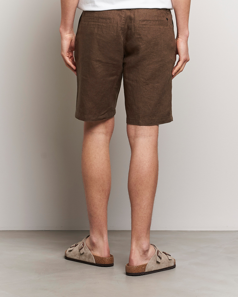 Mies | Shortsit | NN07 | Crown Linen Shorts Cocoa Brown