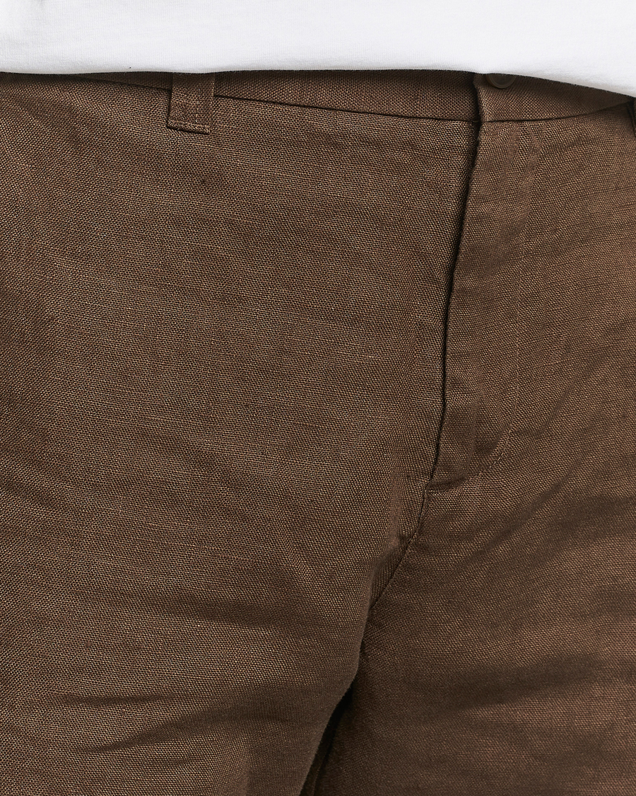 Mies | Shortsit | NN07 | Crown Linen Shorts Cocoa Brown