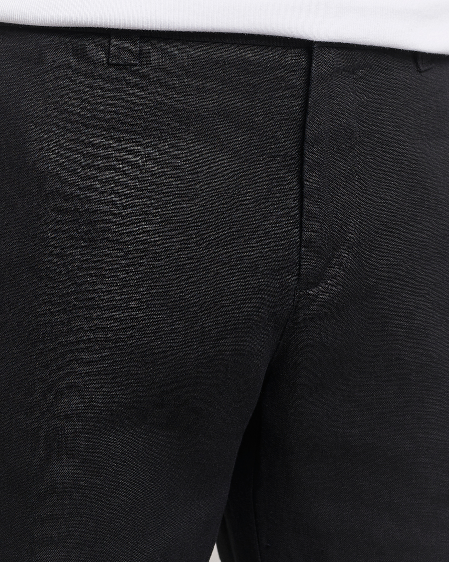 Mies | Shortsit | NN07 | Crown Linen Shorts Black