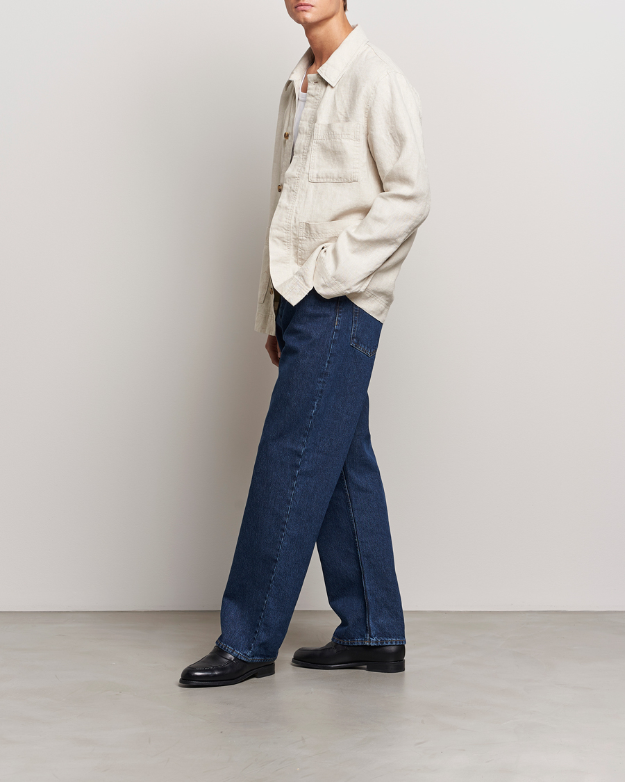 Mies | Kauluspaidat | NN07 | Olav Linen Overshirt Oat