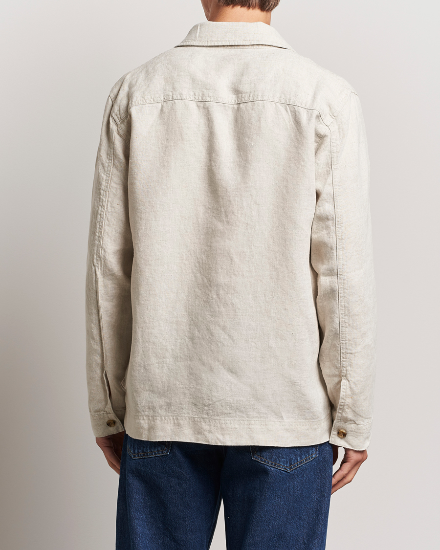 Mies | Kauluspaidat | NN07 | Olav Linen Overshirt Oat