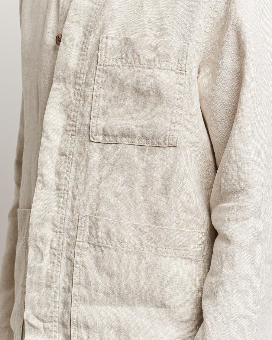 Mies | Kauluspaidat | NN07 | Olav Linen Overshirt Oat