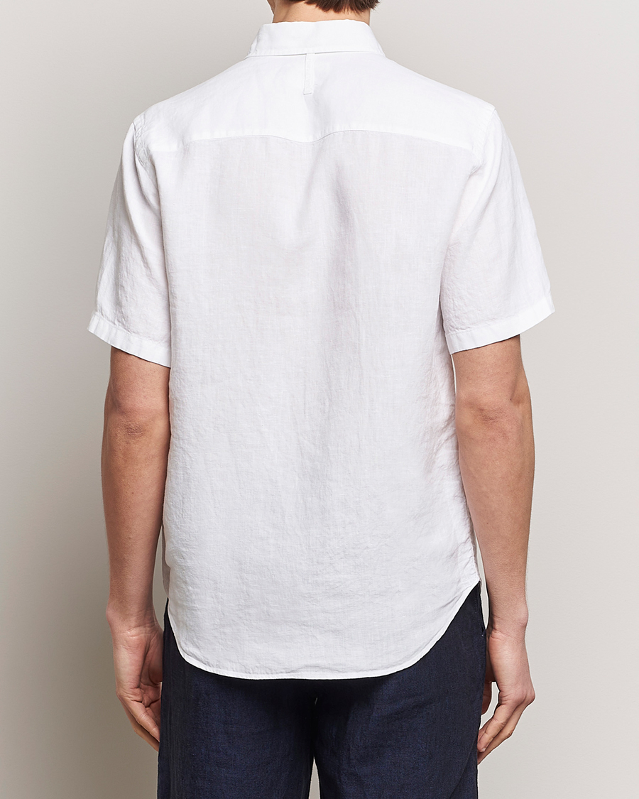 Mies | Kauluspaidat | NN07 | Arne Linen Short Sleeve Shirt White