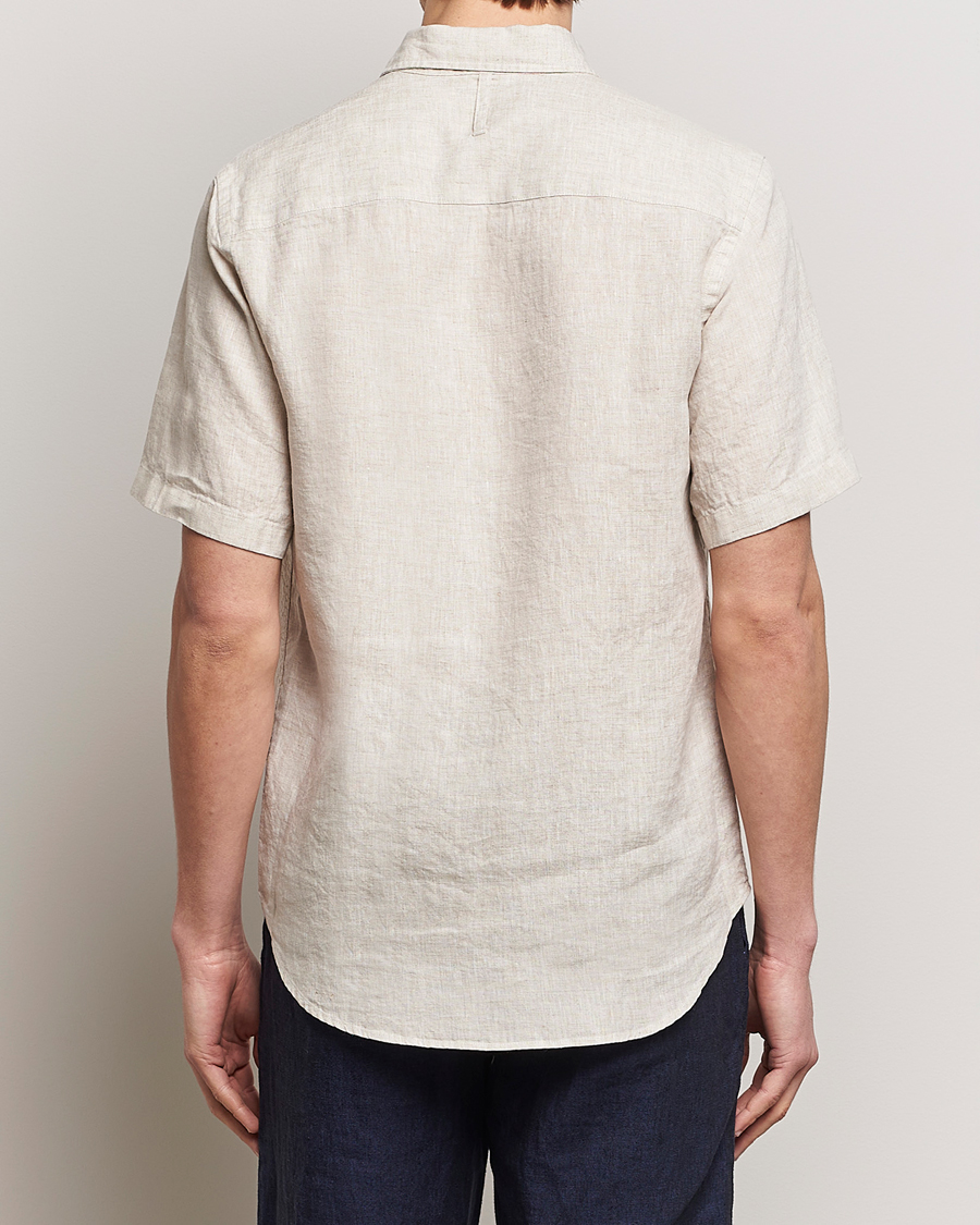 Mies | Kauluspaidat | NN07 | Arne Linen Short Sleeve Shirt Oat