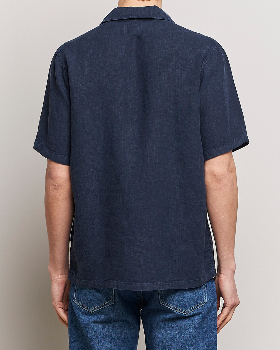 Mies | Kauluspaidat | NN07 | Julio Linen Resort Shirt Navy Blue