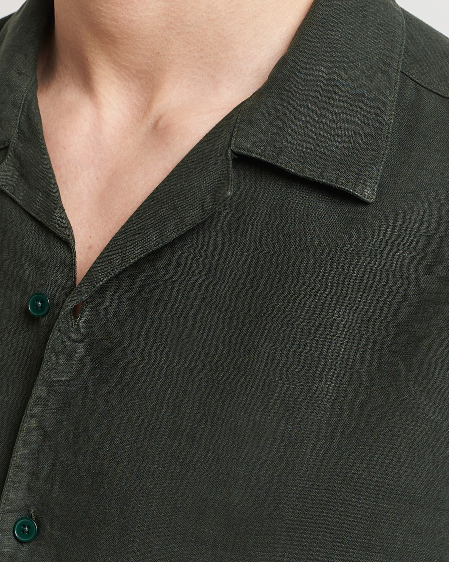 Mies | Kauluspaidat | NN07 | Julio Linen Resort Shirt Rosin Green