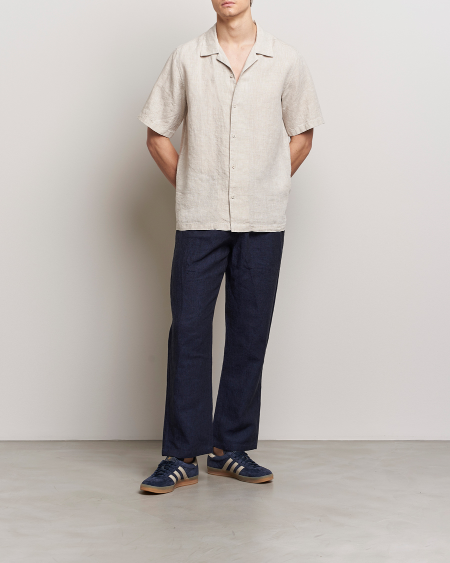 Mies | Kauluspaidat | NN07 | Julio Linen Resort Shirt Oat