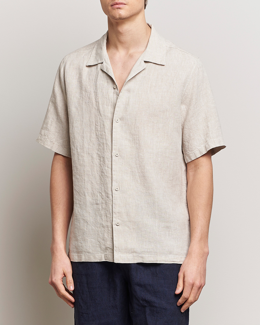 Mies | Kauluspaidat | NN07 | Julio Linen Resort Shirt Oat