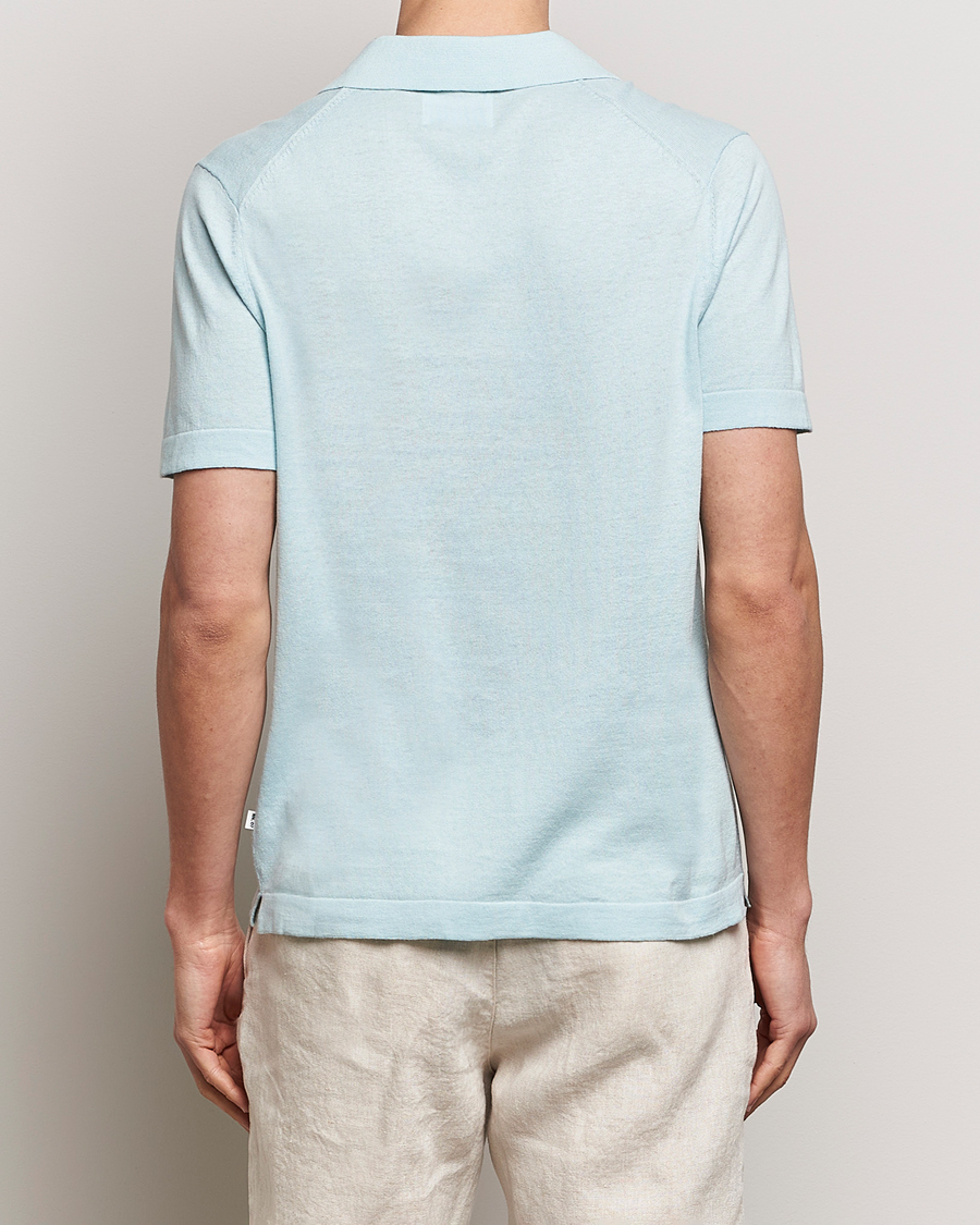 Mies | Pikeet | NN07 | Ryan Cotton/Linen Polo Winter Sky