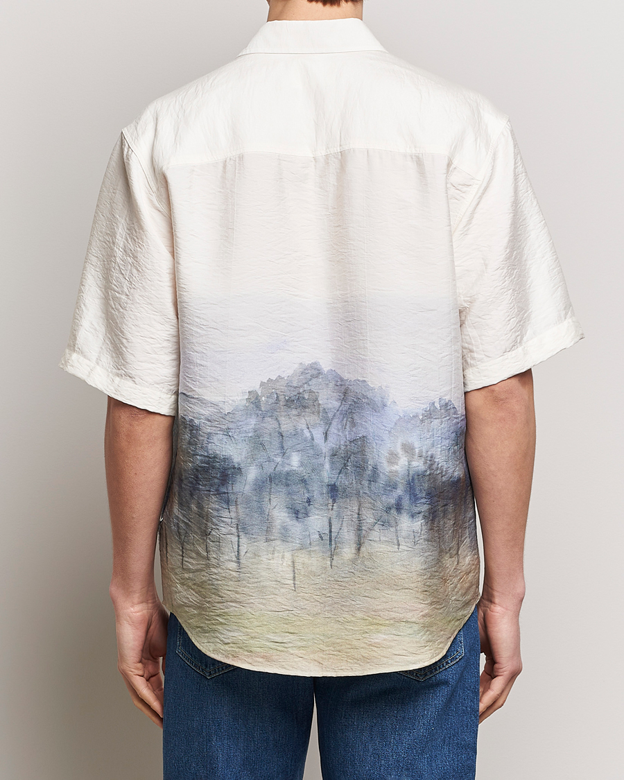 Mies | Kauluspaidat | NN07 | Quinsy Printed Short Sleeve Shirt White Multi