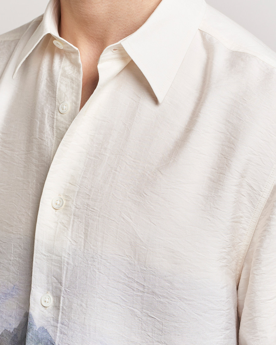 Mies | Kauluspaidat | NN07 | Quinsy Printed Short Sleeve Shirt White Multi