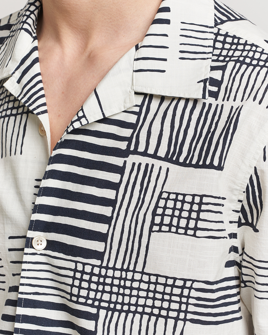 Mies | Kauluspaidat | NN07 | Ole Printed Short Sleeve Shirt Black Multi
