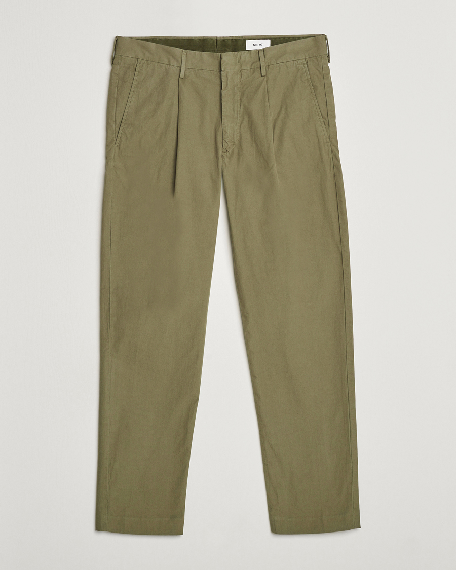 Mies | Housut | NN07 | Bill Cotton Trousers Capers Green