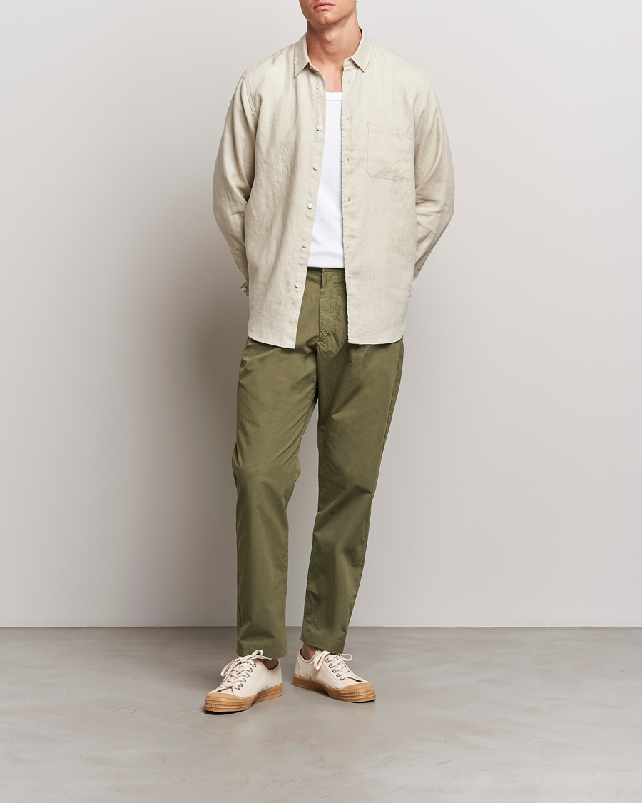 Mies | Housut | NN07 | Bill Cotton Trousers Capers Green