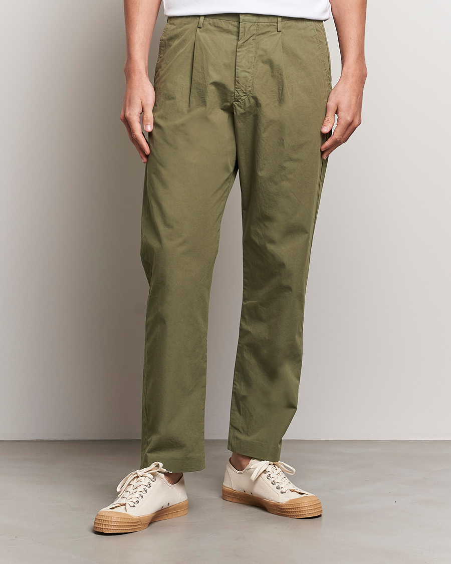 Mies | Uutuudet | NN07 | Bill Cotton Trousers Capers Green