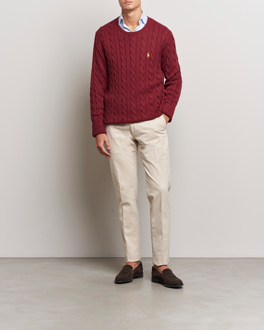 Mies | Puserot | Polo Ralph Lauren | Cotton Cable Pullover Red Carpet