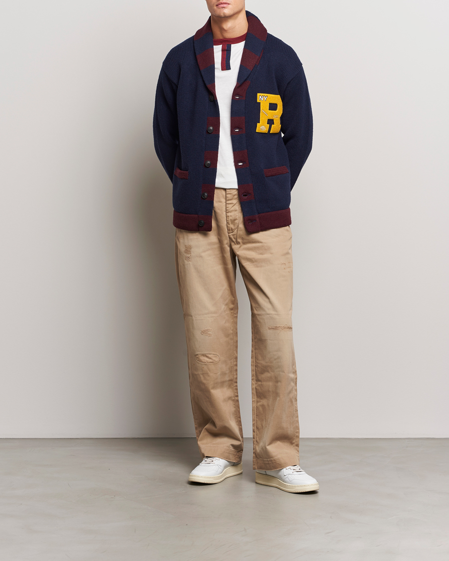 Mies | Puserot | Polo Ralph Lauren | Varsity Wool Shawl Cardigan Aviator Navy Combo