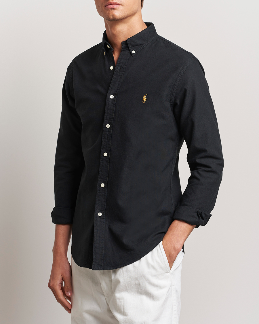 Mies |  | Polo Ralph Lauren | Slim Fit Oxford Shirt Polo Black