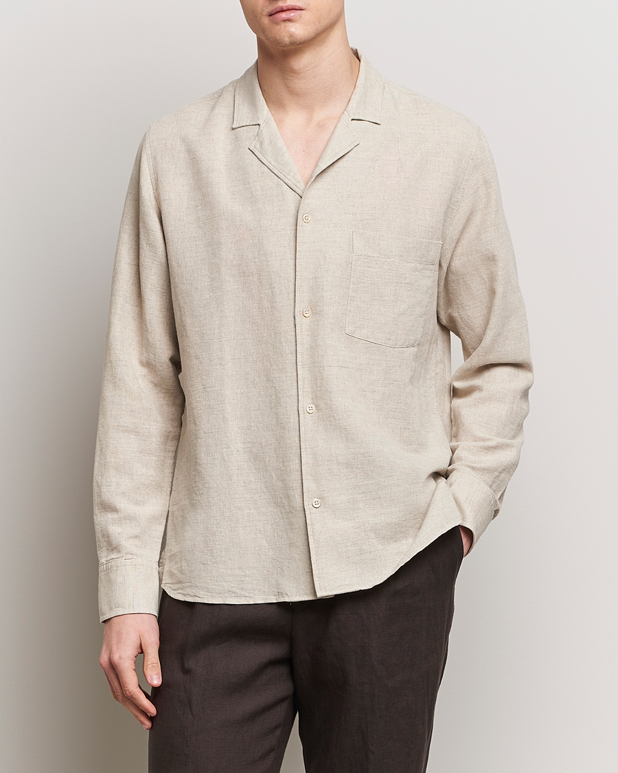 Mies | Kauluspaidat | Oscar Jacobson | Helios Reg Shirt Beige