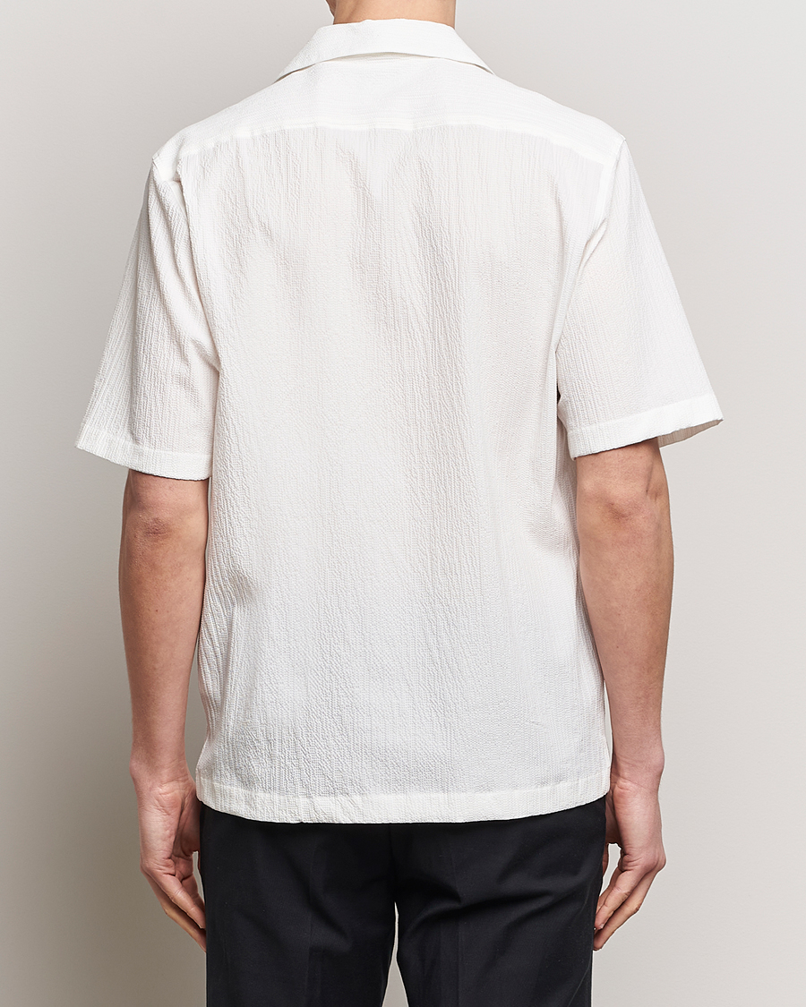 Mies | Kauluspaidat | Oscar Jacobson | Hanks Reg Seersucker Shirt White
